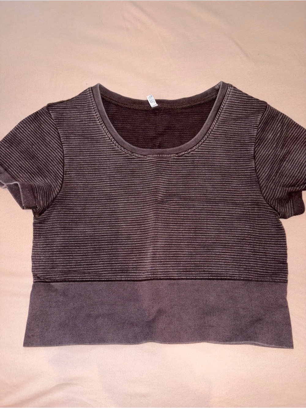Aerie Ribbed Short Sleeve Crop Top